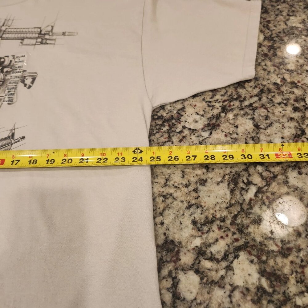 5.11 Mens T Shirt Size XXL Tan Skillful Survival AR Sketch Tactical Carbine NWT - Picture 4 of 6